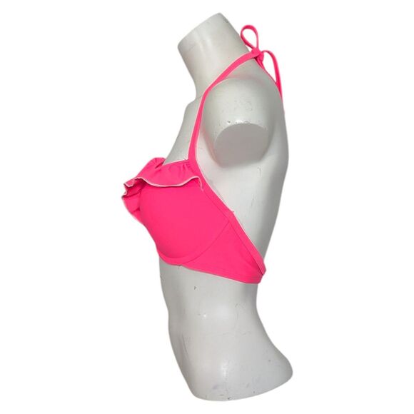 NWOT Aerie Bridget 36D Top Sz Large Bottom Neon Pink 2 Piece Bikini Swimsuit - Picture 7 of 16